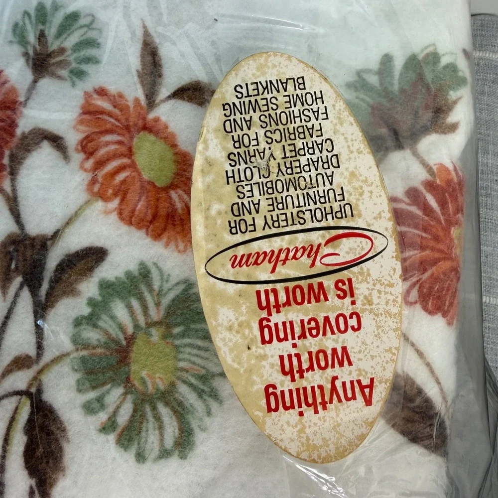 Vintage Chatham North Star Autumn Flowers Blanket Queen King Satin Edge‎ Floral